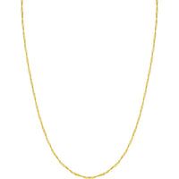Olas d'Oro - 14K Yellow Gold 24" Singapore Chain - 1.7mm Twist Design with Lobster Clasp