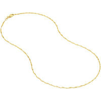 Olas d'Oro - 14K Yellow Gold 24" Singapore Chain with Lobster Lock - 1.4mm Twisted Design