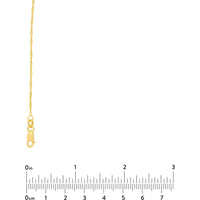Olas d'Oro - 14K Yellow Gold 24" Singapore Chain with Twist Elements - 1.58 Grams Average Weight