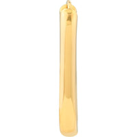 Olas d'Oro - 14K Yellow Gold 25.1mm Oval Round Hoop Hinged Earrings - 2.90 Grams Total Weight