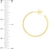 Olas d'Oro - 14K Yellow Gold 25mm Hoop Post Earrings - Elegant Gold Hoops for Everyday Wear