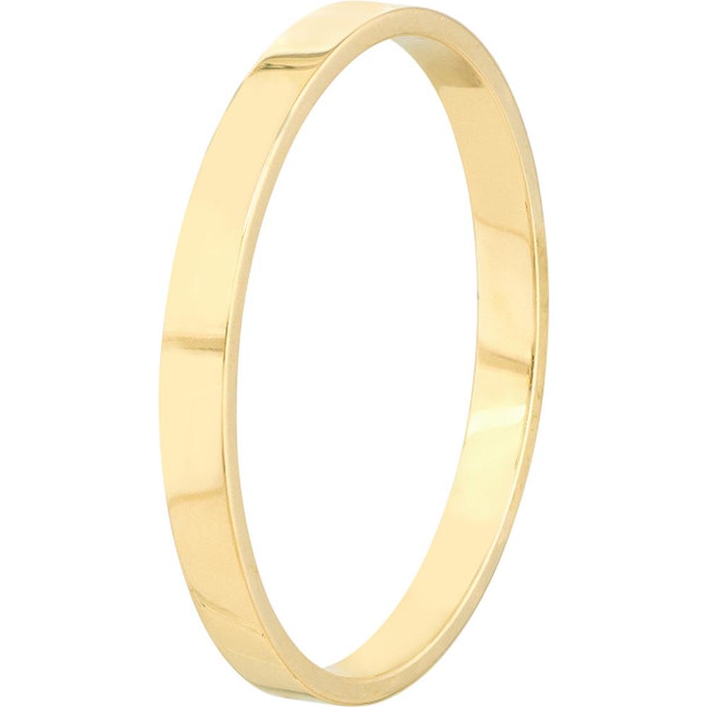 Olas d'Oro - 14K Yellow Gold 2mm High Polished Band - Size 8 - Elegant Minimalist Design