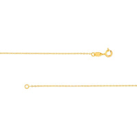 Olas d'Oro - 14K Yellow Gold 2mm Tube Love Knot Necklace with Spring Ring Closure - 1.17 Grams