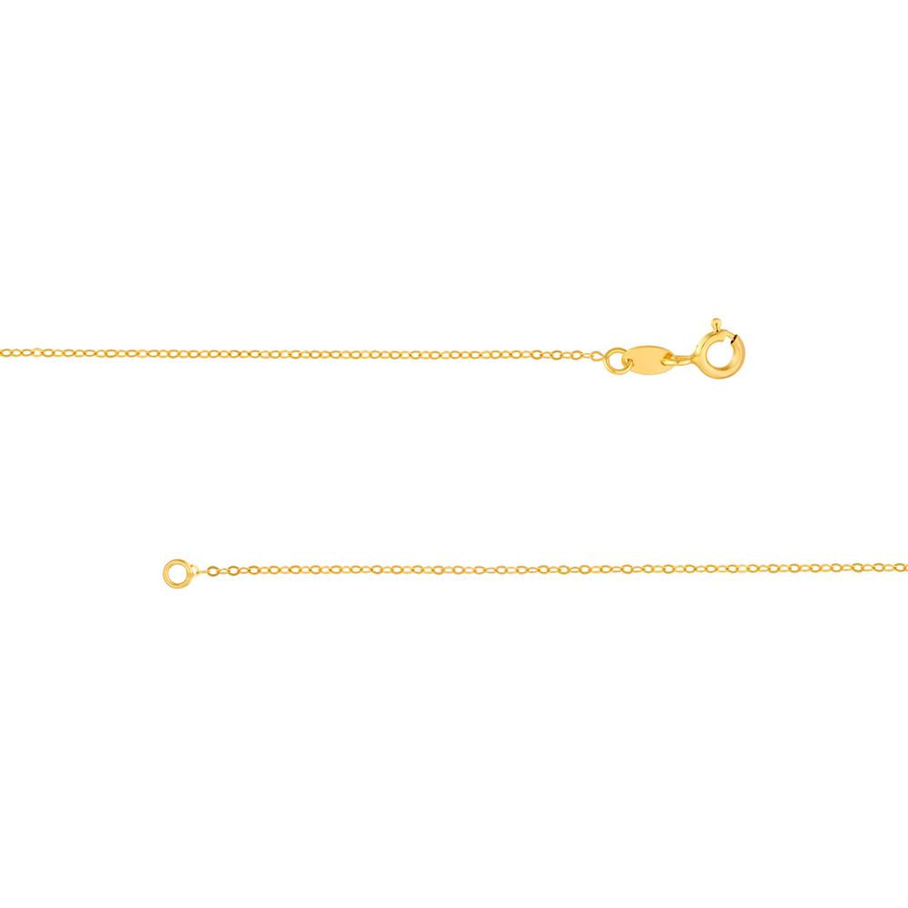 Olas d'Oro - 14K Yellow Gold 2mm Tube Love Knot Necklace with Spring Ring Closure - 1.17 Grams