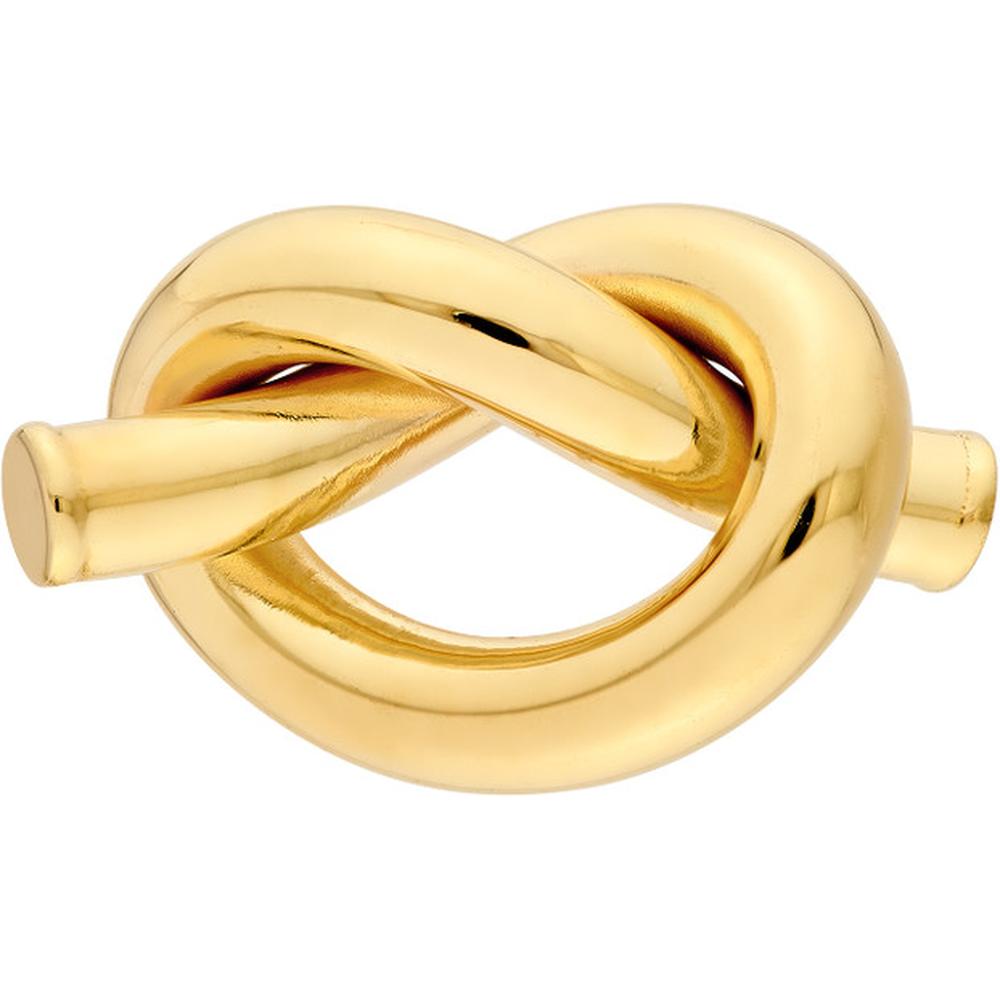 Olas d'Oro - 14K Yellow Gold 2mm Tube Love Knot Stud Earrings