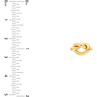Olas d'Oro - 14K Yellow Gold 2mm Tube Love Knot Stud Earrings
