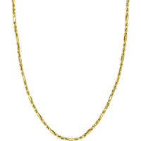 Olas d'Oro - 14K Yellow Gold 3.00mm Diamond-Cut Hollow Figarope Milano Chain Necklace - 22 inches
