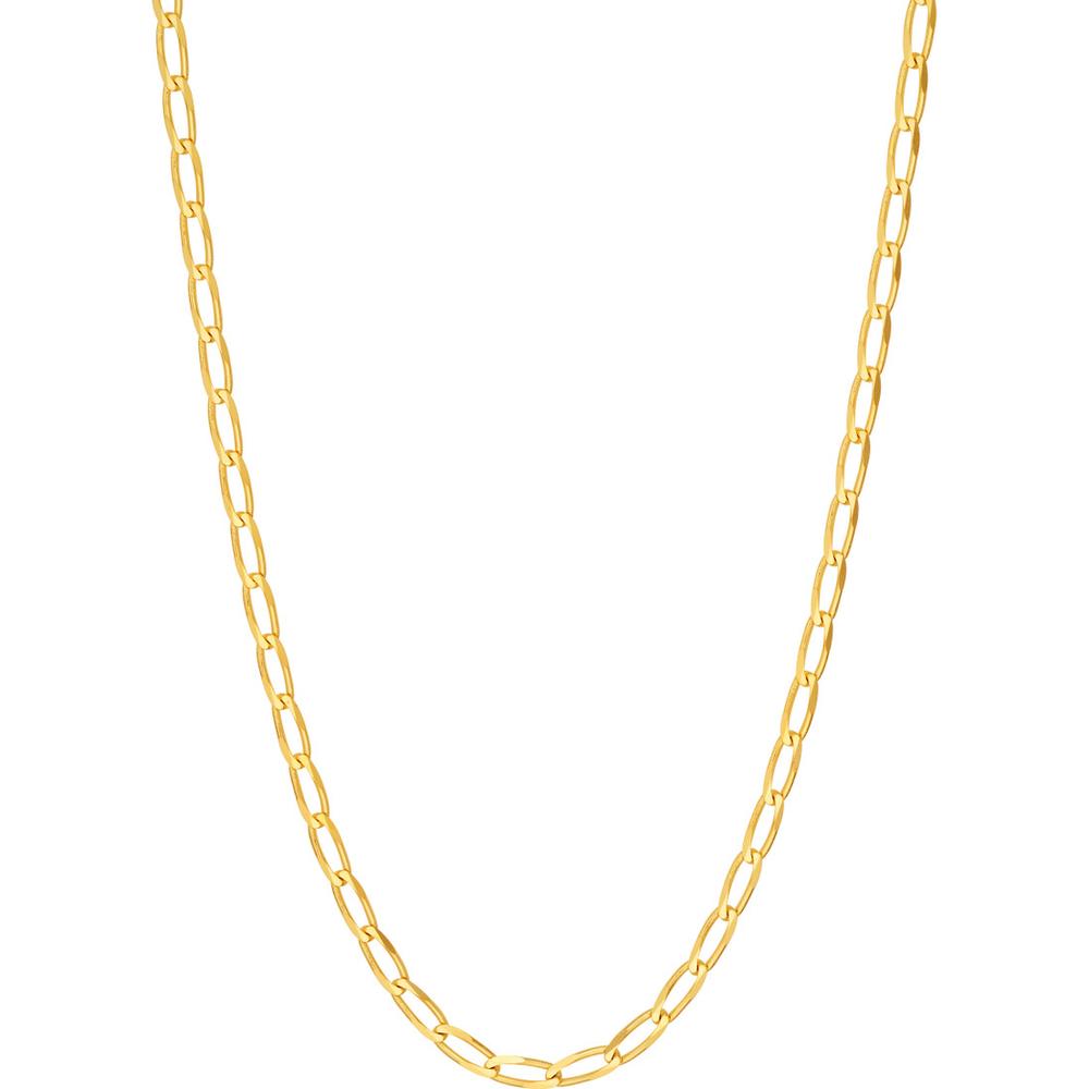 Olas d'Oro - 14K Yellow Gold 3.00mm Long Link Curb Chain Necklace - 24" - 8.58 Grams