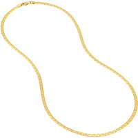 Olas d'Oro - 14K Yellow Gold 3.00mm Mariner Chain Necklace with Lobster Lock - 20"