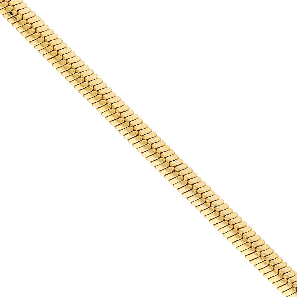 Olas d'Oro - 14K Yellow Gold 3.20mm Snake Chain Anklet with Pear Shape Lobster Clasp
