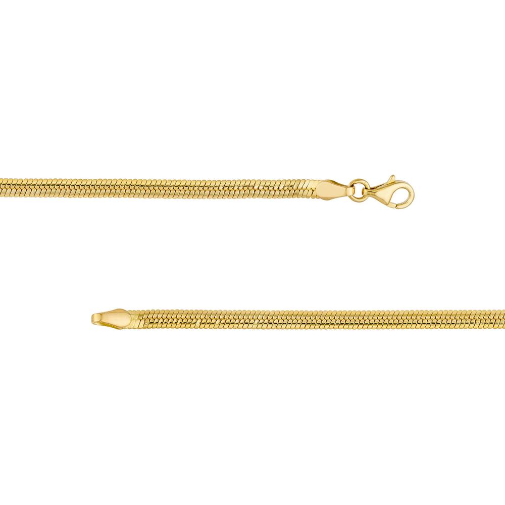 Olas d'Oro - 14K Yellow Gold 3.20mm Snake Chain Anklet with Pear Shape Lobster Clasp