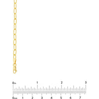 Olas d'Oro - 14K Yellow Gold 3.45mm Paper Clip Chain with Lobster Lock - 8.32 Grams Weight - 18" Length