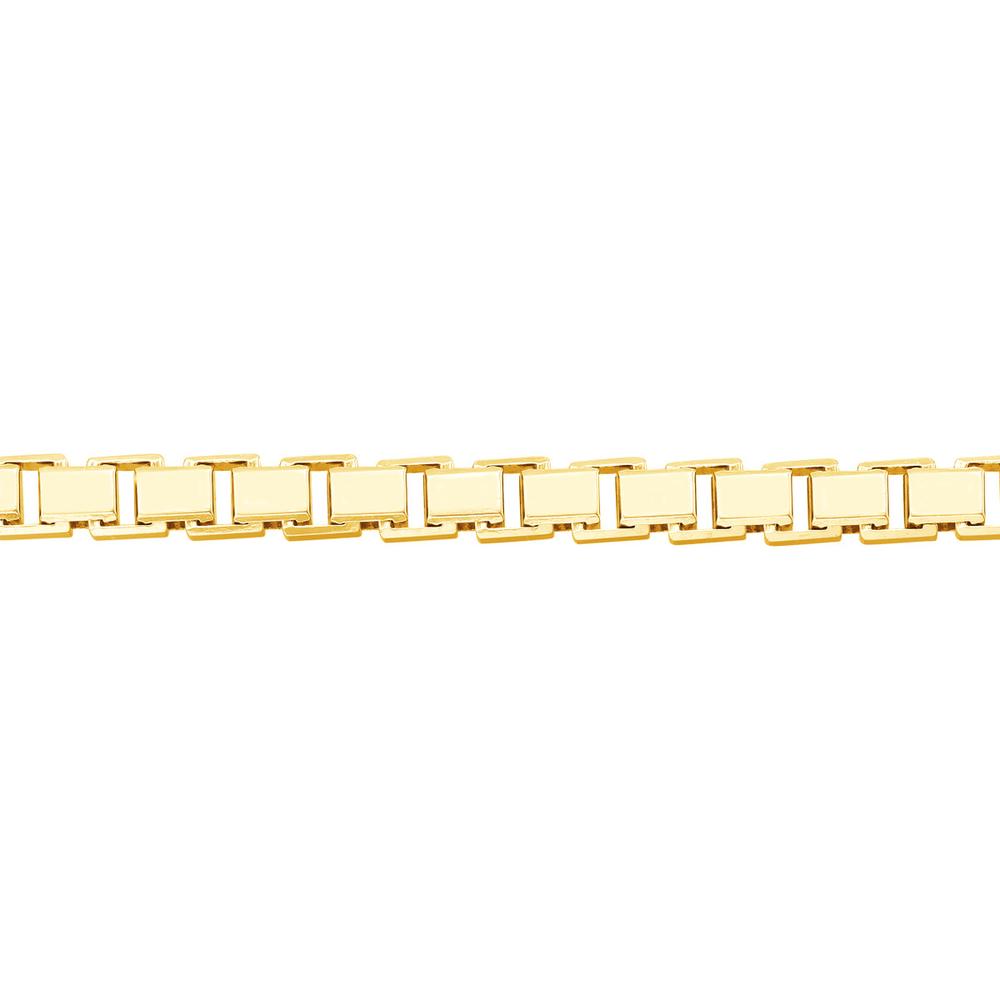 Olas d'Oro - 14K Yellow Gold 3.4mm Box Chain Bracelet with Spring Ring - 17.89 Grams