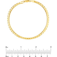 Olas d'Oro - 14K Yellow Gold 3.4mm Box Chain Bracelet with Spring Ring - 17.89 Grams