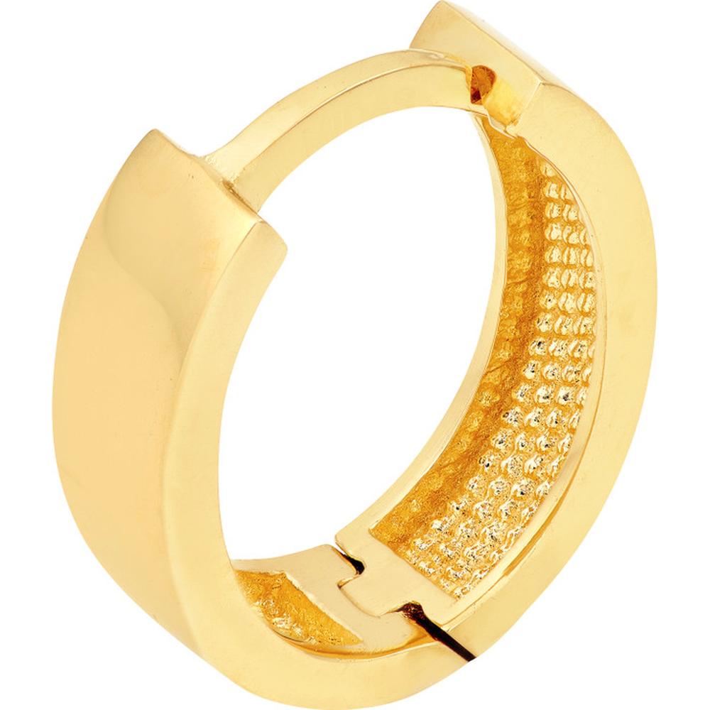 Olas d'Oro - 14K Yellow Gold 3.5mm Oval Hoop Earrings - 2.15 Grams Total Weight