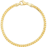 Olas d'Oro - 14K Yellow Gold 3.65mm Round Diamond-Cut Franco Chain Bracelet - 17 Grams