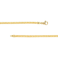 Olas d'Oro - 14K Yellow Gold 3.65mm Round Diamond-Cut Franco Chain Bracelet - 17 Grams