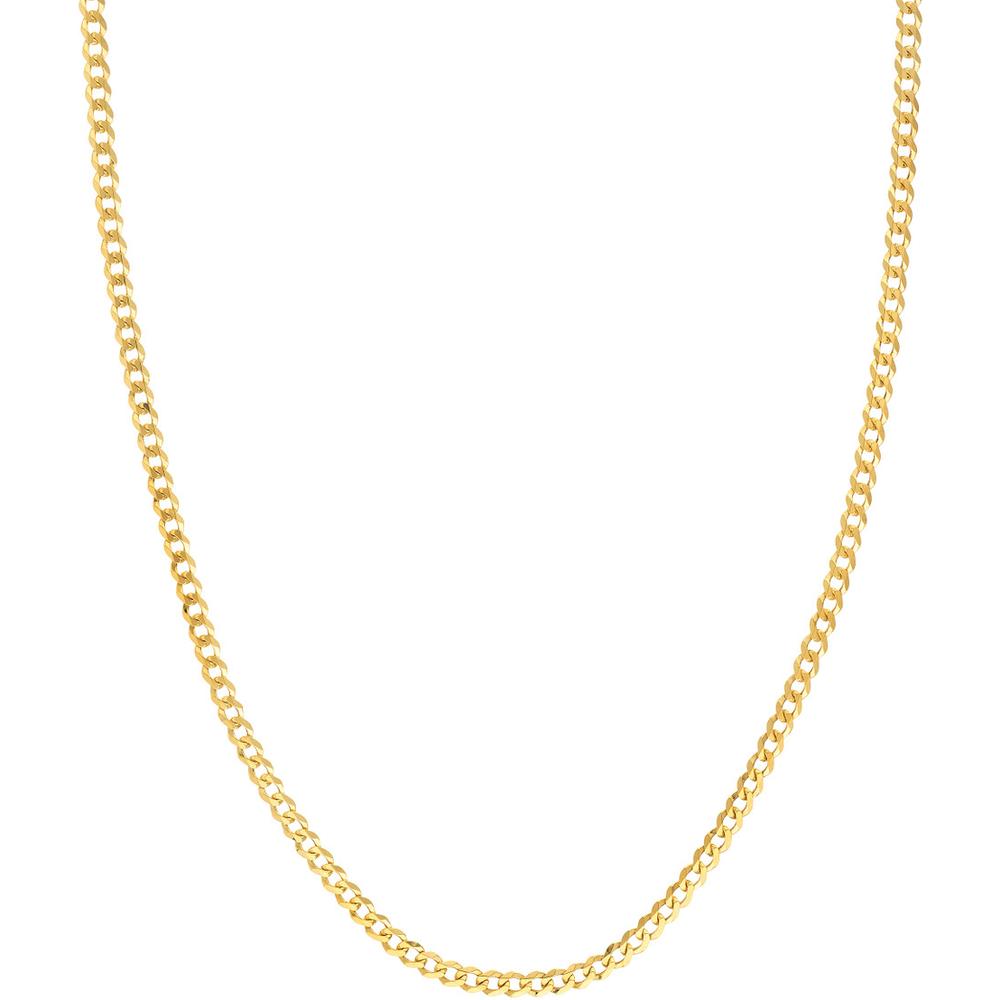 Olas d'Oro - 14K Yellow Gold 3.7mm Curb Chain Bracelet with Lobster Clasp - 8 Inches