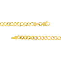 Olas d'Oro - 14K Yellow Gold 3.7mm Curb Chain Bracelet with Lobster Clasp - 8 Inches