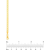 Olas d'Oro - 14K Yellow Gold 3.7mm Mariner Chain Necklace with Lobster Lock - 24 Inches