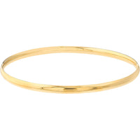 Olas d'Oro - 14K Yellow Gold 3.7mm Slip-On Wedding Band Tube Bangle