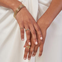 Olas d'Oro - 14K Yellow Gold 3.7mm Slip-On Wedding Band Tube Bangle