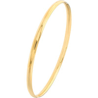 Olas d'Oro - 14K Yellow Gold 3.7mm Slip-On Wedding Band Tube Bangle