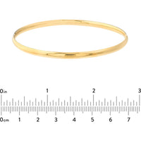 Olas d'Oro - 14K Yellow Gold 3.7mm Slip-On Wedding Band Tube Bangle