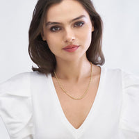 Olas d'Oro - 14K Yellow Gold 3.90mm Round Bead Chain Necklace - 19.75" - 11.45 Grams