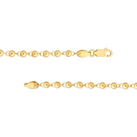 Olas d'Oro - 14K Yellow Gold 3.90mm Round Bead Chain Necklace - 19.75" - 11.45 Grams