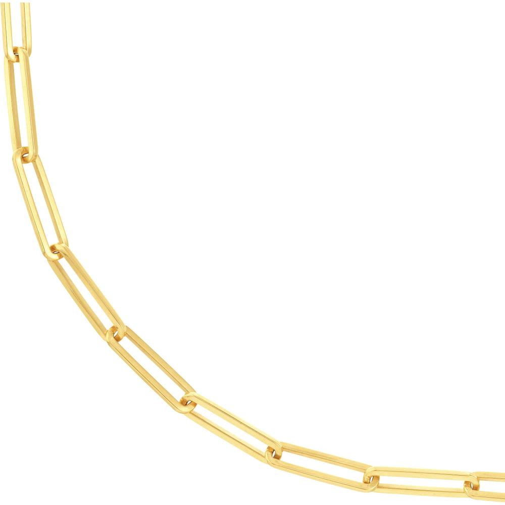 Olas d'Oro - 14K Yellow Gold 3.95mm Designer Long Link Chain Necklace - 30"