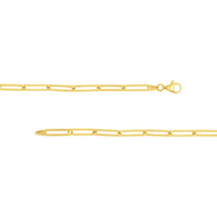 Olas d'Oro - 14K Yellow Gold 3.95mm Designer Long Link Chain Necklace - 30"