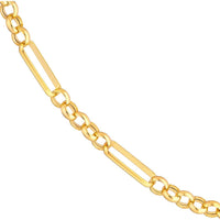 Olas d'Oro - 14K Yellow Gold 3.95mm Hollow Rolo Chain Necklace - 18"