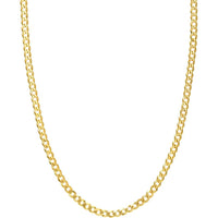 Olas d'Oro - 14K Yellow Gold 30" Curb Chain Necklace with Lobster Clasp - 4.95mm, 19.55g