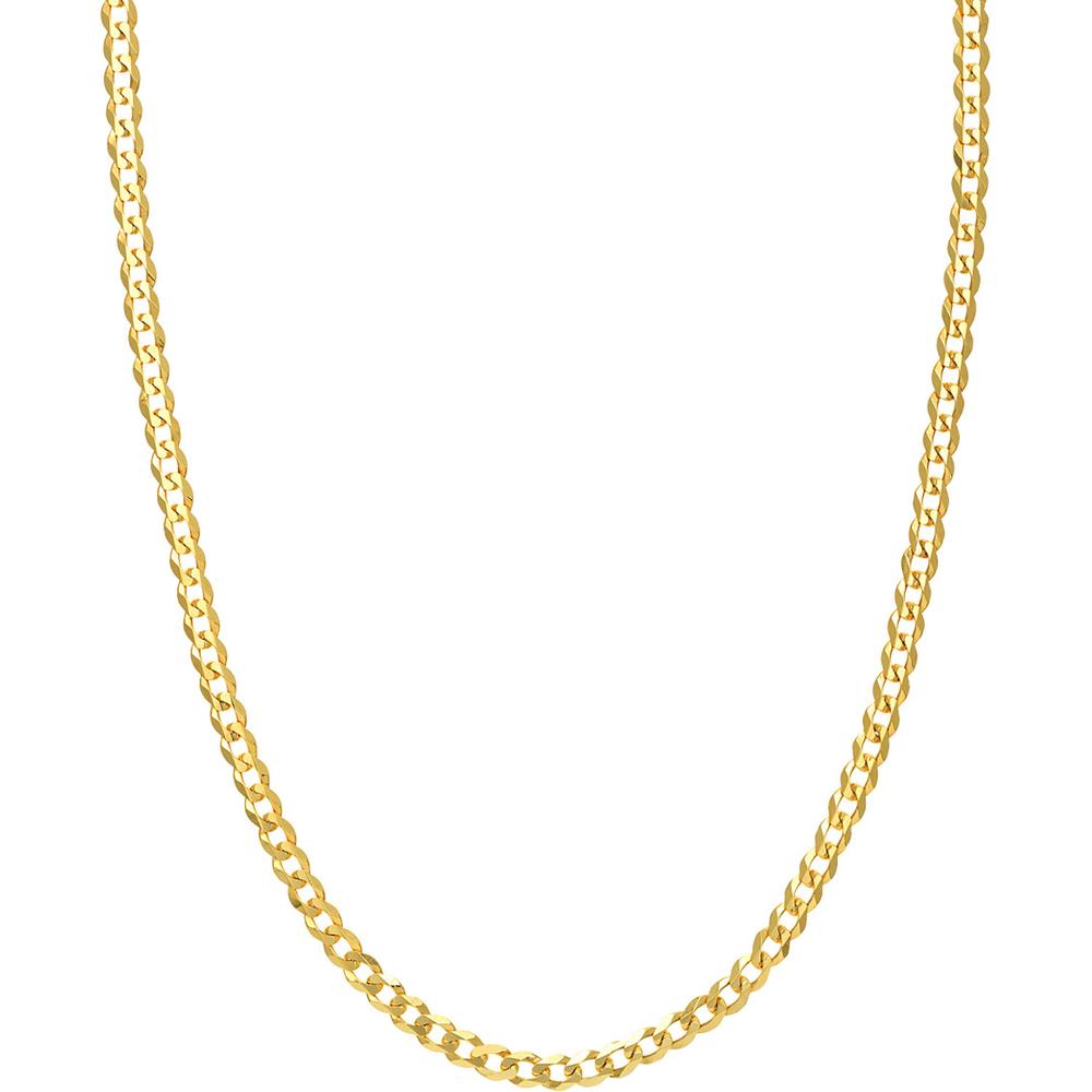 Olas d'Oro - 14K Yellow Gold 30" Curb Chain Necklace with Lobster Clasp - 4.95mm, 19.55g