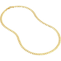 Olas d'Oro - 14K Yellow Gold 30" Curb Chain Necklace with Lobster Clasp - 4.95mm, 19.55g