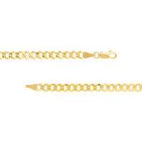 Olas d'Oro - 14K Yellow Gold 30" Curb Chain Necklace with Lobster Clasp - 4.95mm, 19.55g