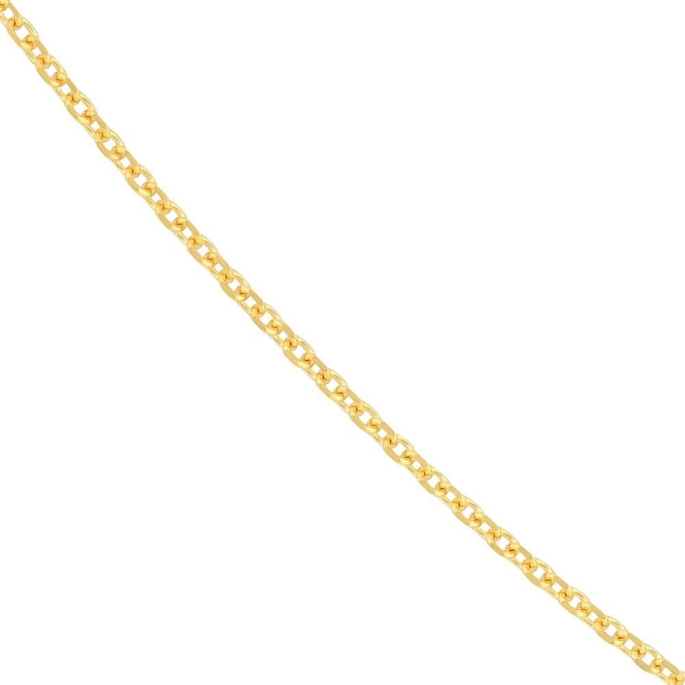 Olas d'Oro - 14K Yellow Gold 30" Diamond-Cut Cable Chain Necklace - 4.27 Grams Weight