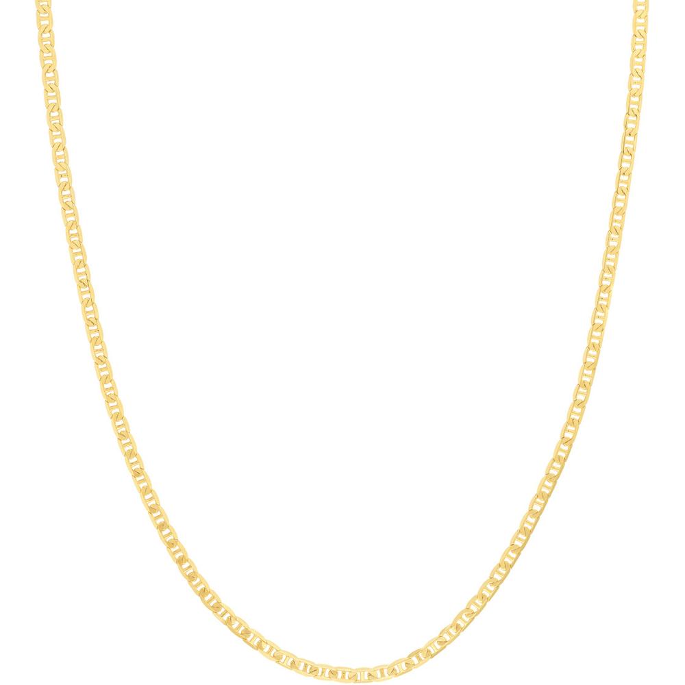 Olas d'Oro - 14K Yellow Gold 30" Mariner Chain Necklace with Lobster Lock - 13.21 Grams