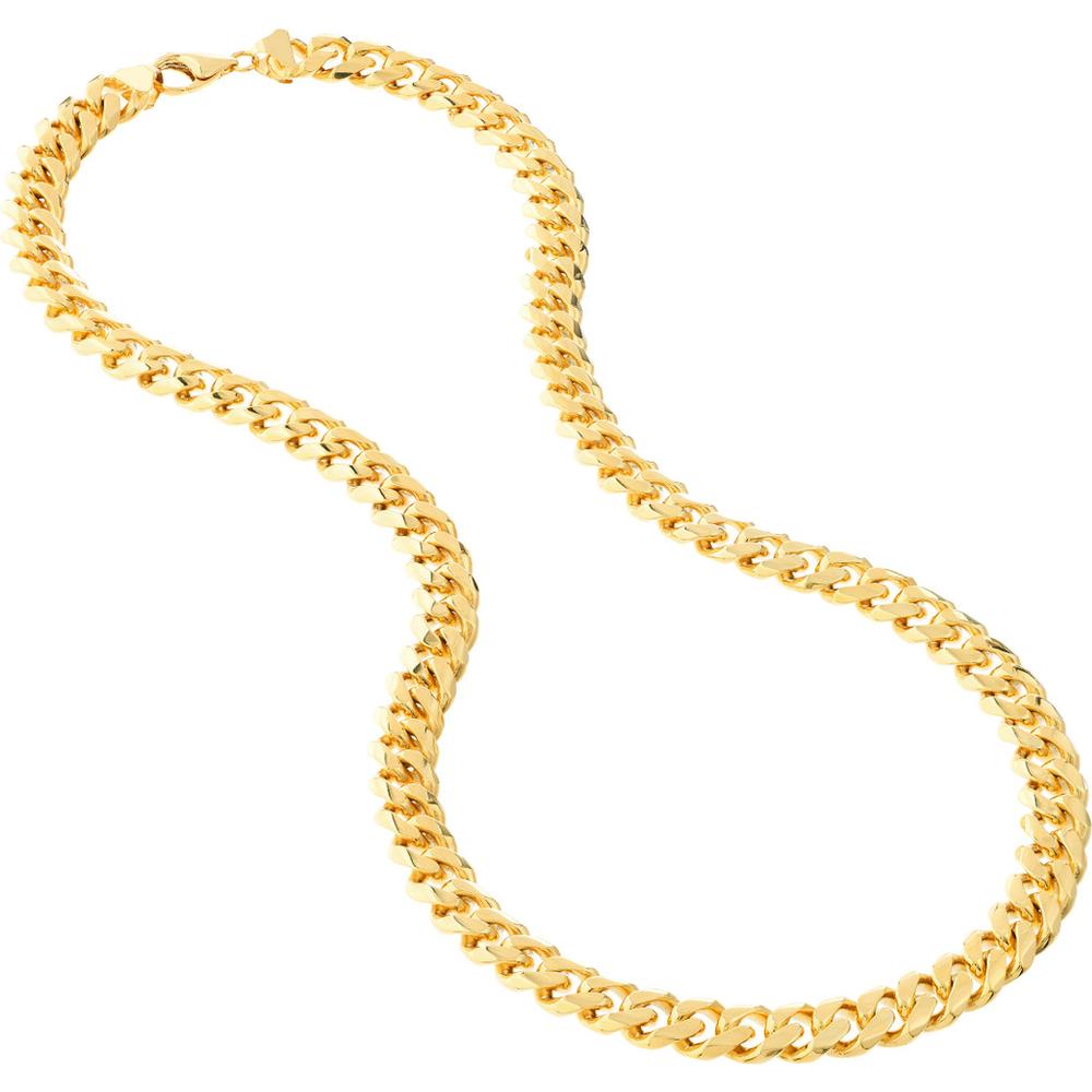 Olas d'Oro - 14K Yellow Gold 30" T-Miami Cuban Chain with Pear Shape Lobster Lock - 172.17 Grams Weight