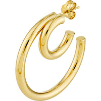 Olas d'Oro - 14K Yellow Gold 30mm Double Open Hoop Earrings