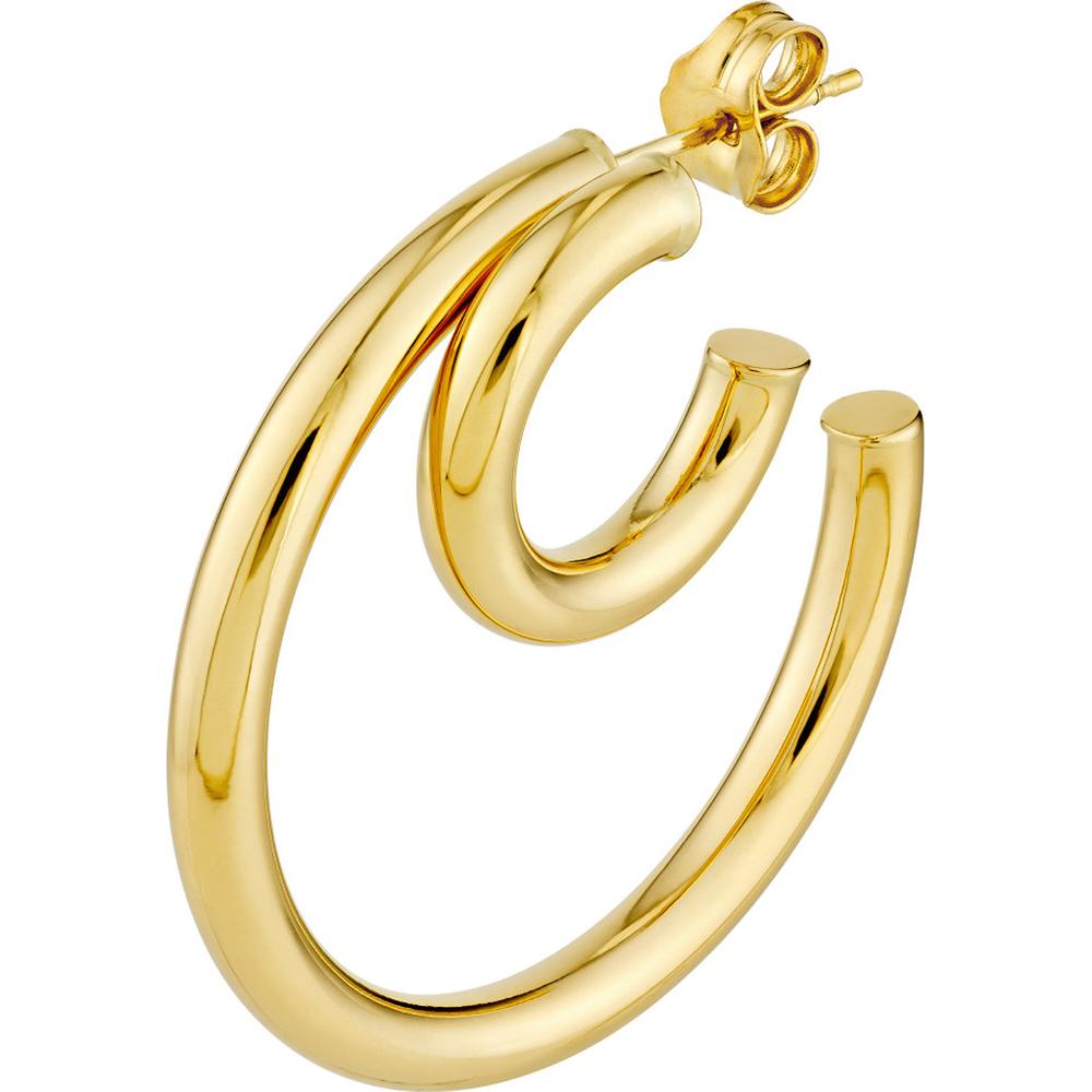 Olas d'Oro - 14K Yellow Gold 30mm Double Open Hoop Earrings