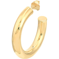 Olas d'Oro - 14K Yellow Gold 30mm Tube Hoop Earrings