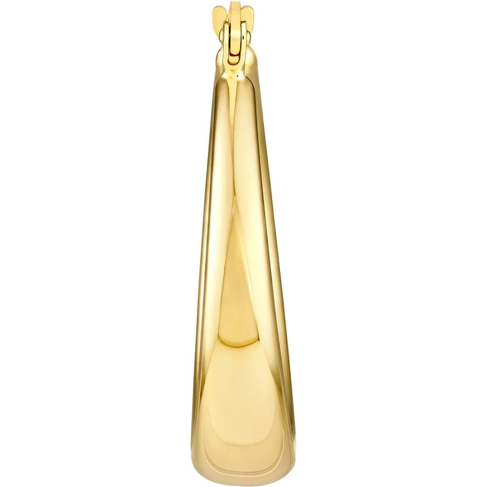 Olas d'Oro - 14K Yellow Gold 31mm Polished Round Hoop Earrings - 3.40 Grams Total Weight