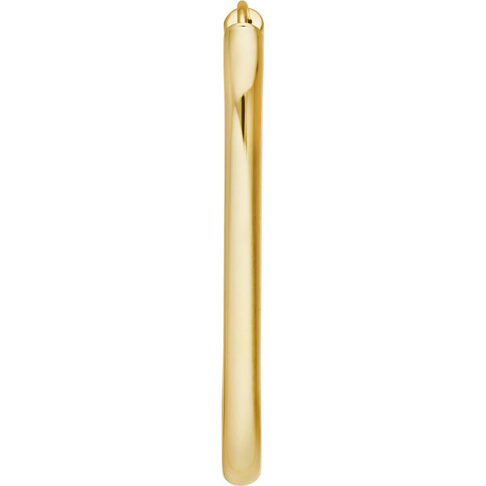 Olas d'Oro - 14K Yellow Gold 38.3mm Oval Round Hoop Hinged Earrings - 4.10 Grams