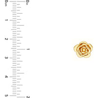 Olas d'Oro - 14K Yellow Gold 3D Rose Stud Earrings