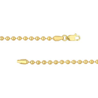 Olas d'Oro - 14K Yellow Gold 3mm Bead Chain Necklace - 18" Length - 13.73 Grams