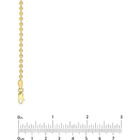 Olas d'Oro - 14K Yellow Gold 3mm Bead Chain Necklace - 18" Length - 13.73 Grams
