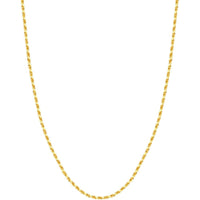 Olas d'Oro - 14K Yellow Gold 3mm Diamond-Cut Rope Chain Bracelet with Lobster Lock - 5.1 grams