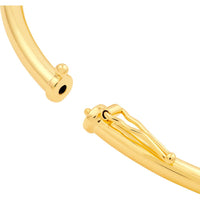 Olas d'Oro - 14K Yellow Gold 3mm Love Knot Tube Bangle - 4.20 Grams